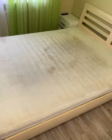 Old soil and sharp unpleasant odor from the mattress filling